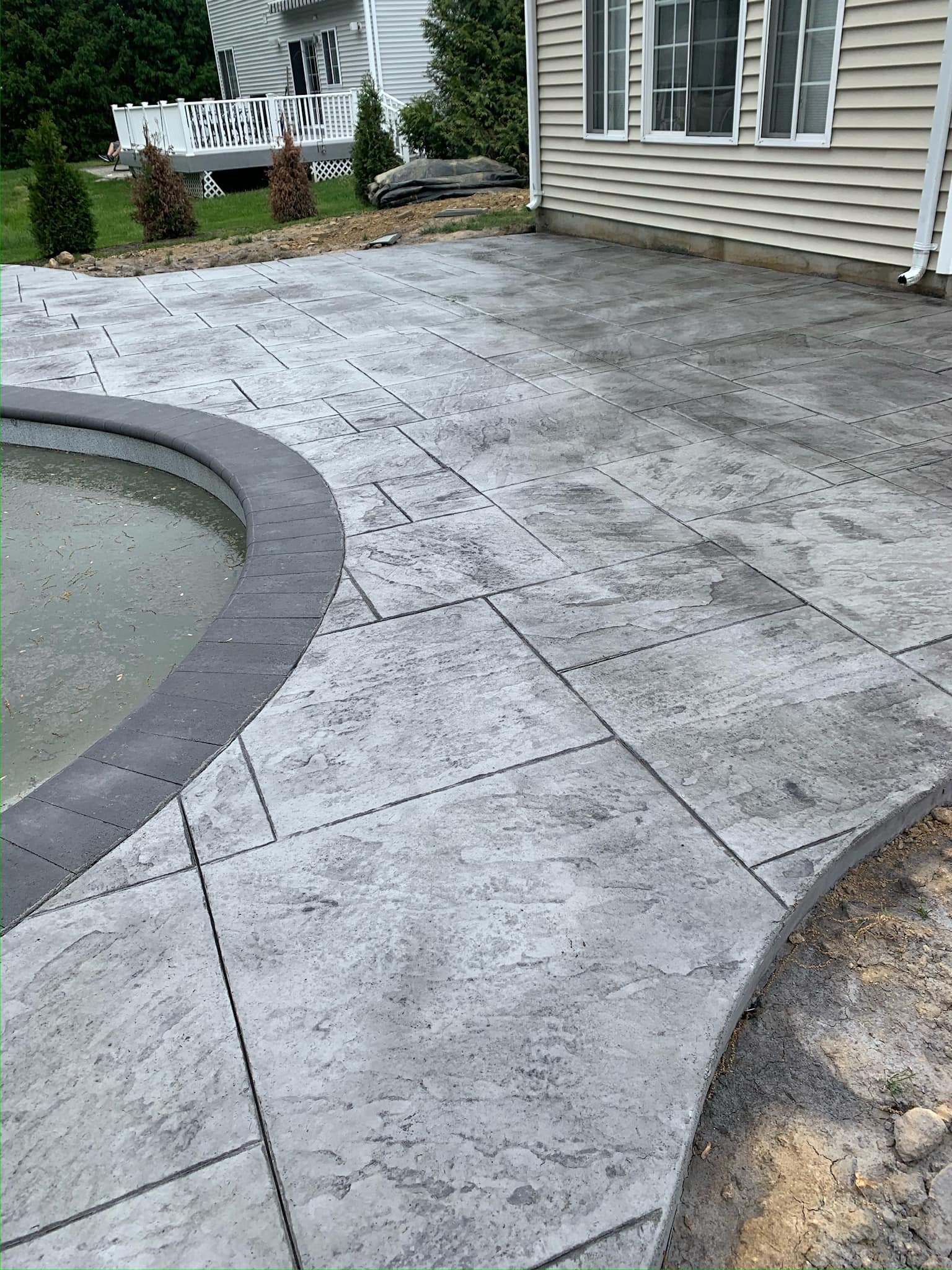 stamped concrete pool deck nj